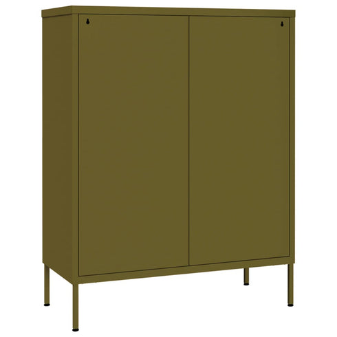 Lady Jillian -  Drawer Cabinet Olive Green 80x35x101,5 cm Steel